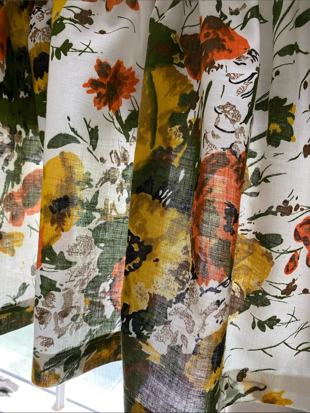 Vintage Handmade Floral Valance